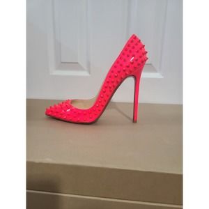 Christian Louboutin Pigalle Heels Neon Pink Coral